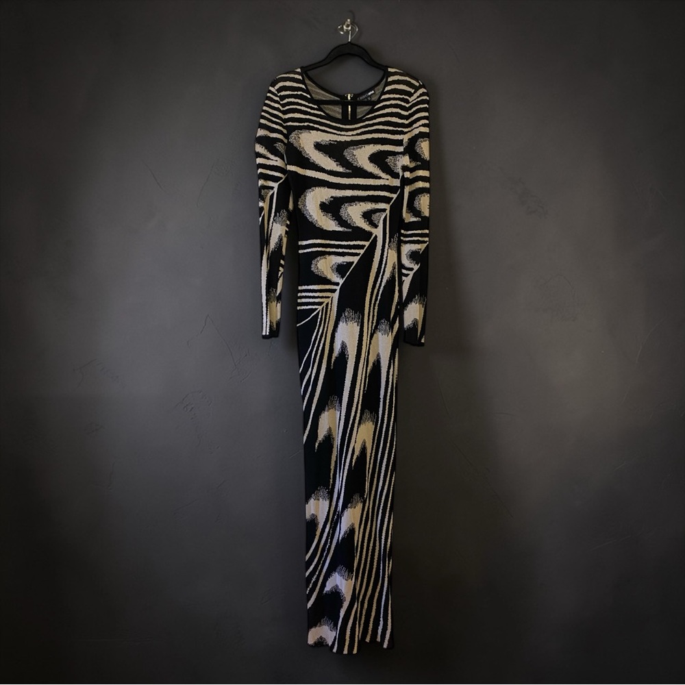 Fashion Nova Black and Cream Swirl Dress - Picture 2 of 15